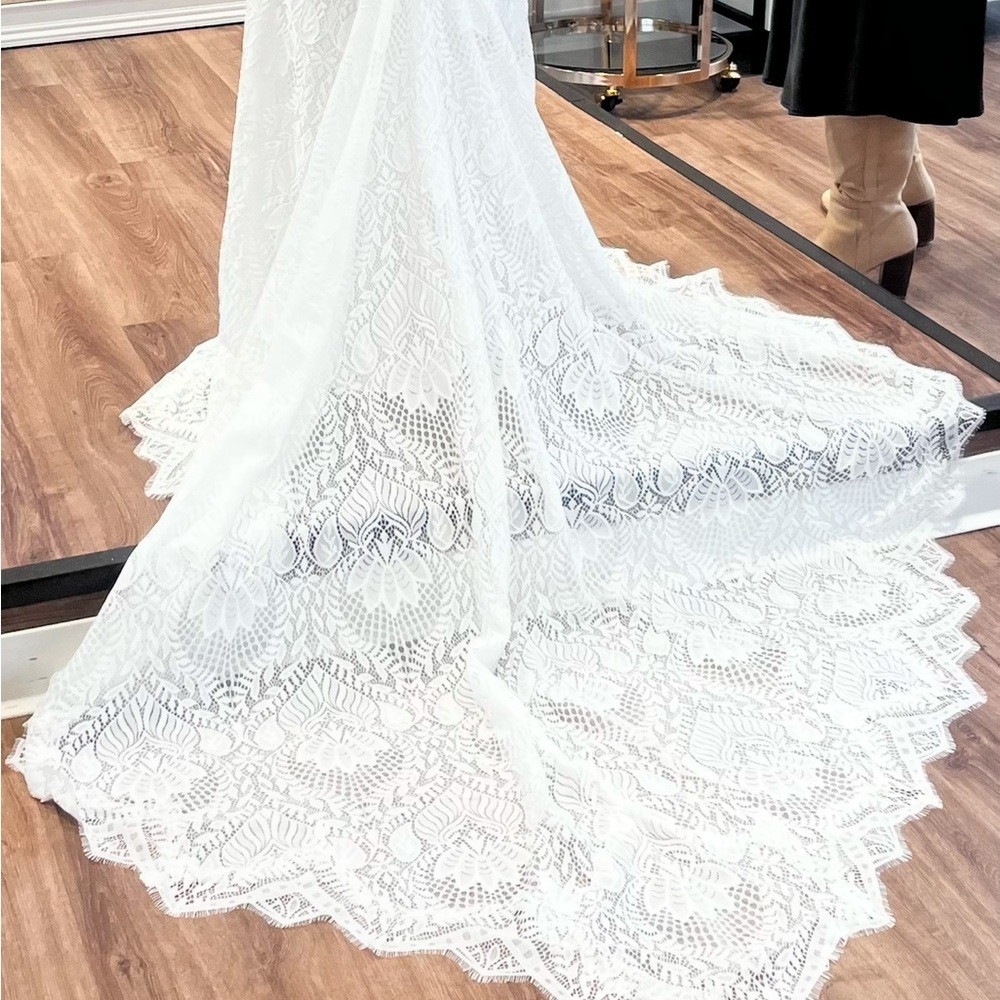 Elegant White Lace Gown